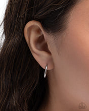 Load image into Gallery viewer, Stainless Spell Silver Hinged Hoop Earrings
