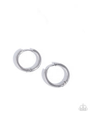 Load image into Gallery viewer, Stainless Spell Silver Hinged Hoop Earrings