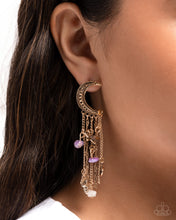 Load image into Gallery viewer, Crescent Call Purple Earrings