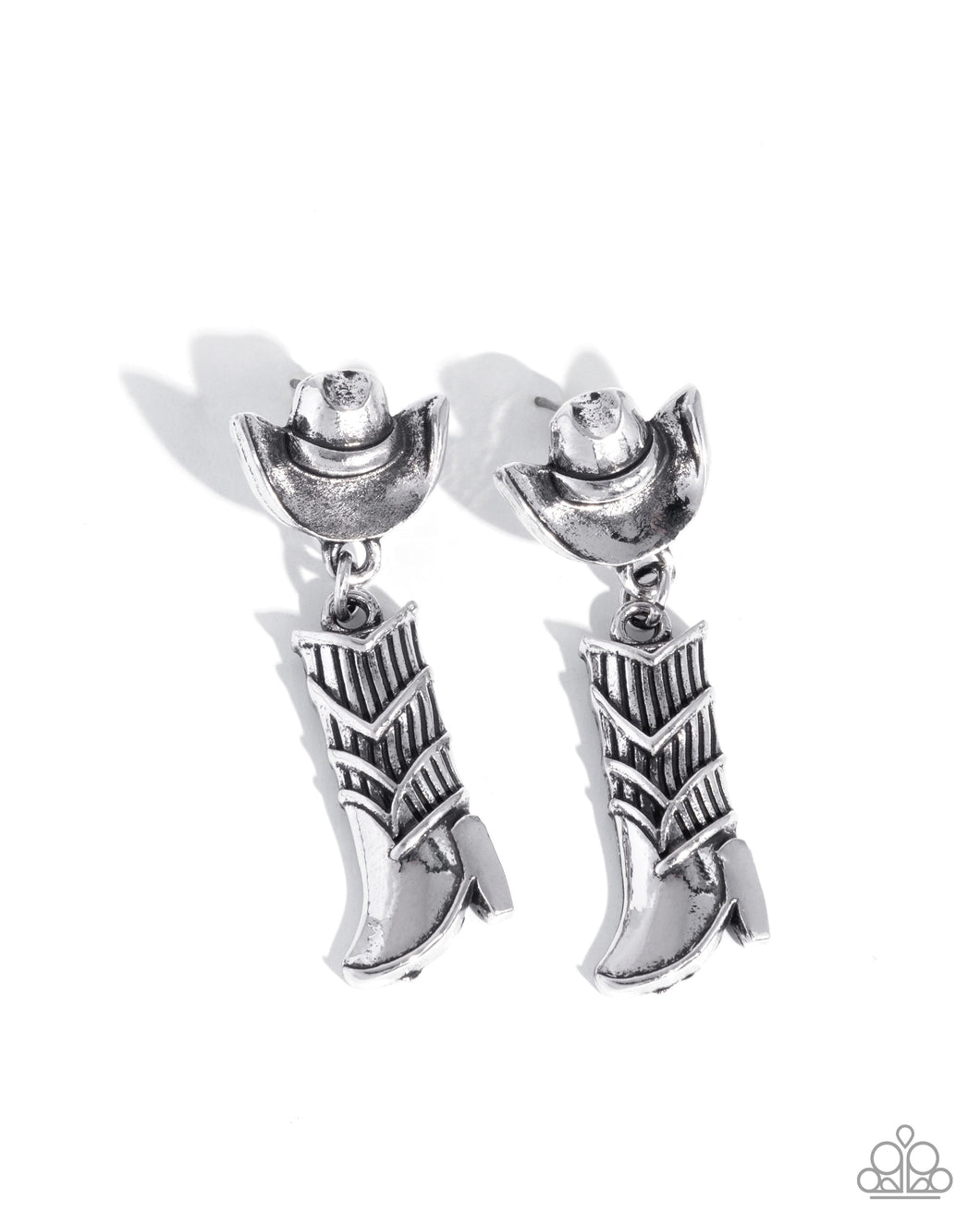 Boot Scootin Ballad Silver Earrings