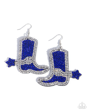 Benevolent Boot Blue Earrings