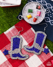 Load image into Gallery viewer, Benevolent Boot Blue Earrings