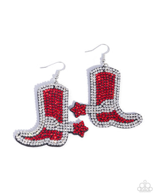 Benevolent Boot Red Earrings