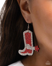 Load image into Gallery viewer, Benevolent Boot Red Earrings
