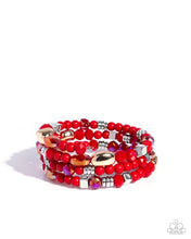 Load image into Gallery viewer, Material WHIRL Red Coil Bracelet