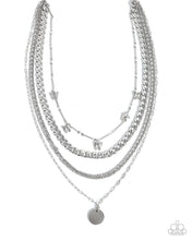 Load image into Gallery viewer, Fluttering Fringe Silver Necklace