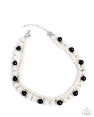 Pearl Pageantry Black Necklace
