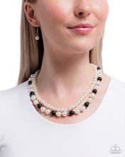 Load image into Gallery viewer, Pearl Pageantry Black Necklace