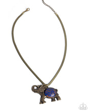 Load image into Gallery viewer, Empathetic Elephant Purple Necklace