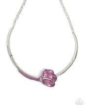 Load image into Gallery viewer, Calla Lily Chic Purple Necklace