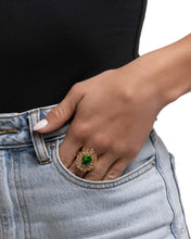 Load image into Gallery viewer, Extended Elite Green Skinny Band Ring