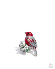 Load image into Gallery viewer, Nestled Nightingale Red Ring