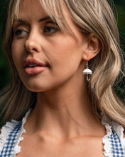 Load image into Gallery viewer, Unrivaled Umbrella White Earrings