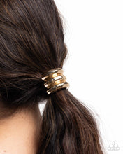 Load image into Gallery viewer, Crimped Celebrity Gold Hair Tie