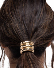 Load image into Gallery viewer, Crimped Celebrity Gold Hair Tie