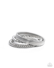Load image into Gallery viewer, Tailored Texture Silver Bracelet