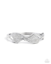 Load image into Gallery viewer, Blissful Bow White Hinged Bracelet
