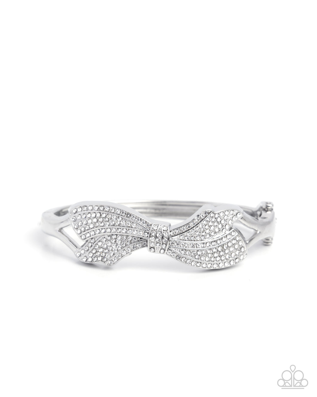 Blissful Bow White Hinged Bracelet
