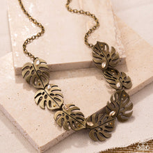 Load image into Gallery viewer, Leafy Legato Brass Necklace