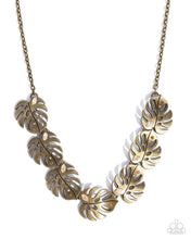 Load image into Gallery viewer, Leafy Legato Brass Necklace