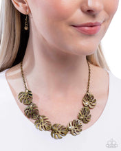 Load image into Gallery viewer, Leafy Legato Brass Necklace