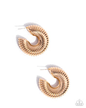 Load image into Gallery viewer, Spontaneous Spirals Gold Hoop Earrings