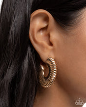 Load image into Gallery viewer, Spontaneous Spirals Gold Hoop Earrings