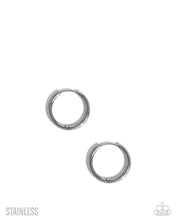 Load image into Gallery viewer, Sinuously Stainless Silver Hinged Hoop Earrings