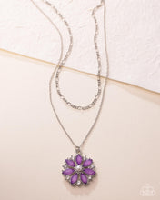 Load image into Gallery viewer, Floral File Purple Necklace