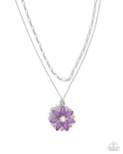 Load image into Gallery viewer, Floral File Purple Necklace