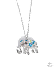 Load image into Gallery viewer, Educated Elephant Blue Necklace