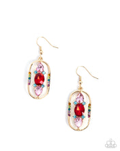 Load image into Gallery viewer, Sit and Stare Red Earrings