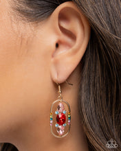 Load image into Gallery viewer, Sit and Stare Red Earrings