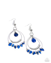 Load image into Gallery viewer, Chiseled Cascade Blue Earrings