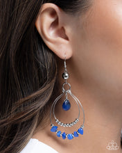 Load image into Gallery viewer, Chiseled Cascade Blue Earrings