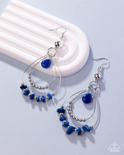 Load image into Gallery viewer, Chiseled Cascade Blue Earrings