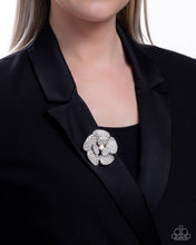 Load image into Gallery viewer, Festive Flourish White Brooch