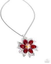 Load image into Gallery viewer, Floral Figurehead Red Necklace