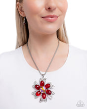 Load image into Gallery viewer, Floral Figurehead Red Necklace
