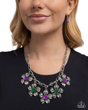 Load image into Gallery viewer, Seed Bead Statement Purple Necklace