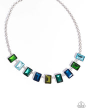 Load image into Gallery viewer, Radiant Rectangles Green Necklace