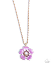 Load image into Gallery viewer, Perennial Pendant Purple Necklace