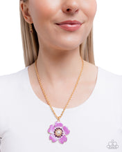 Load image into Gallery viewer, Perennial Pendant Purple Necklace