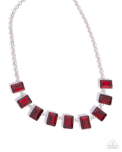 Load image into Gallery viewer, Radiant Rectangles Red Necklace