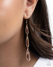 Load image into Gallery viewer, Teardrop Tenure Brown Earrings