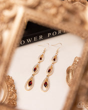 Load image into Gallery viewer, Teardrop Tenure Brown Earrings