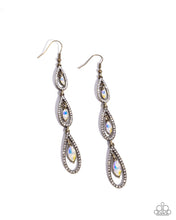 Load image into Gallery viewer, Teardrop Tenure Brass Earrings