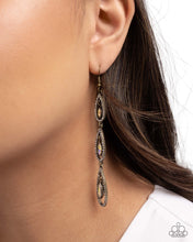 Load image into Gallery viewer, Teardrop Tenure Brass Earrings