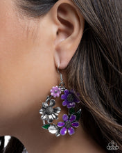 Load image into Gallery viewer, Wreathed Weekday Purple Earrings