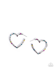 Load image into Gallery viewer, Mosaic Matchmaker Multi/Silver Hoop Earrings